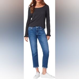 PAIGE Women's Brigitte Mid-Rise Slim Boyfriend Staight Leg Jeans In Roam